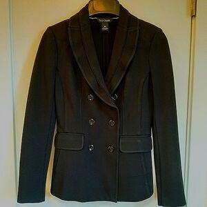 White House Black Market Blazer 00 Ruffled Old Money Military Equestrian WHBM
